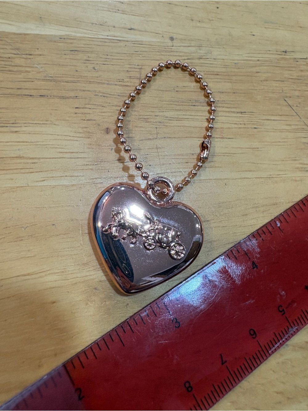 Coach Confirmed Macyβs Special Gift With Purchase Heart Charm Keychain Rose Gold